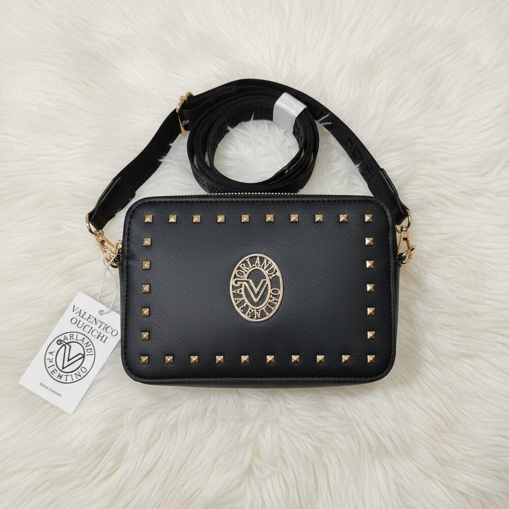 Black Handbag with Gold Hardware